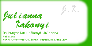 julianna kakonyi business card